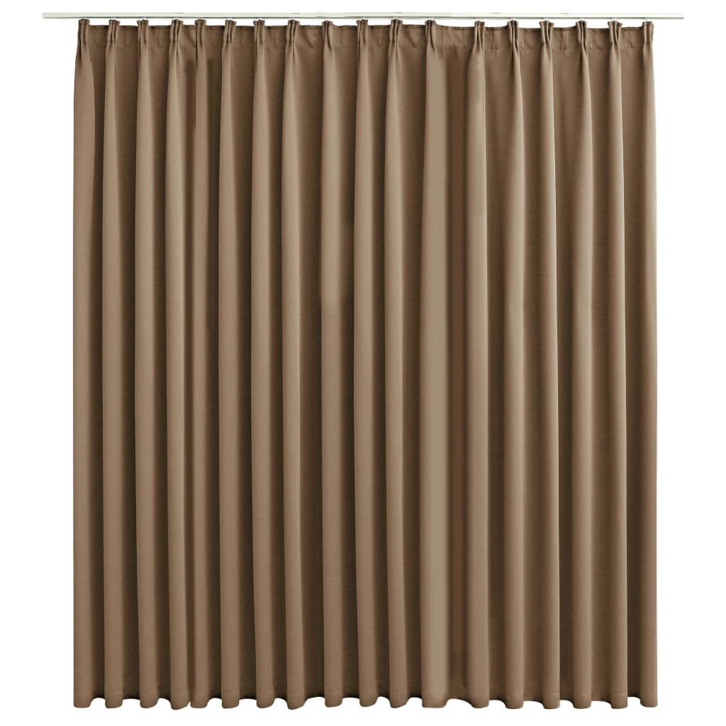 vidaXL Blackout Curtain with Hooks Taupe 290x245 cm