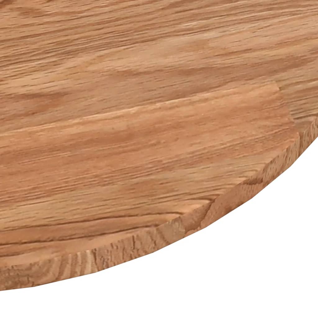 vidaXL Round Table Top Light Brown Ø80x1.5 cm Treated Solid Wood Oak