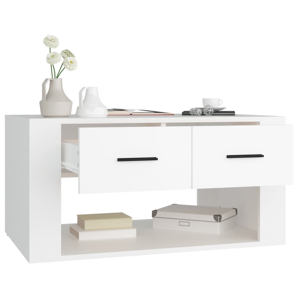 vidaXL Coffee Table White 80x50x40 cm Engineered Wood