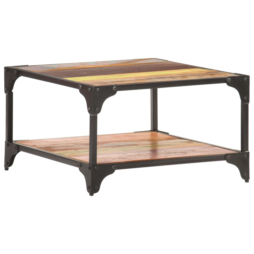 vidaXL Coffee Table 60x60x35 cm Solid Reclaimed Wood