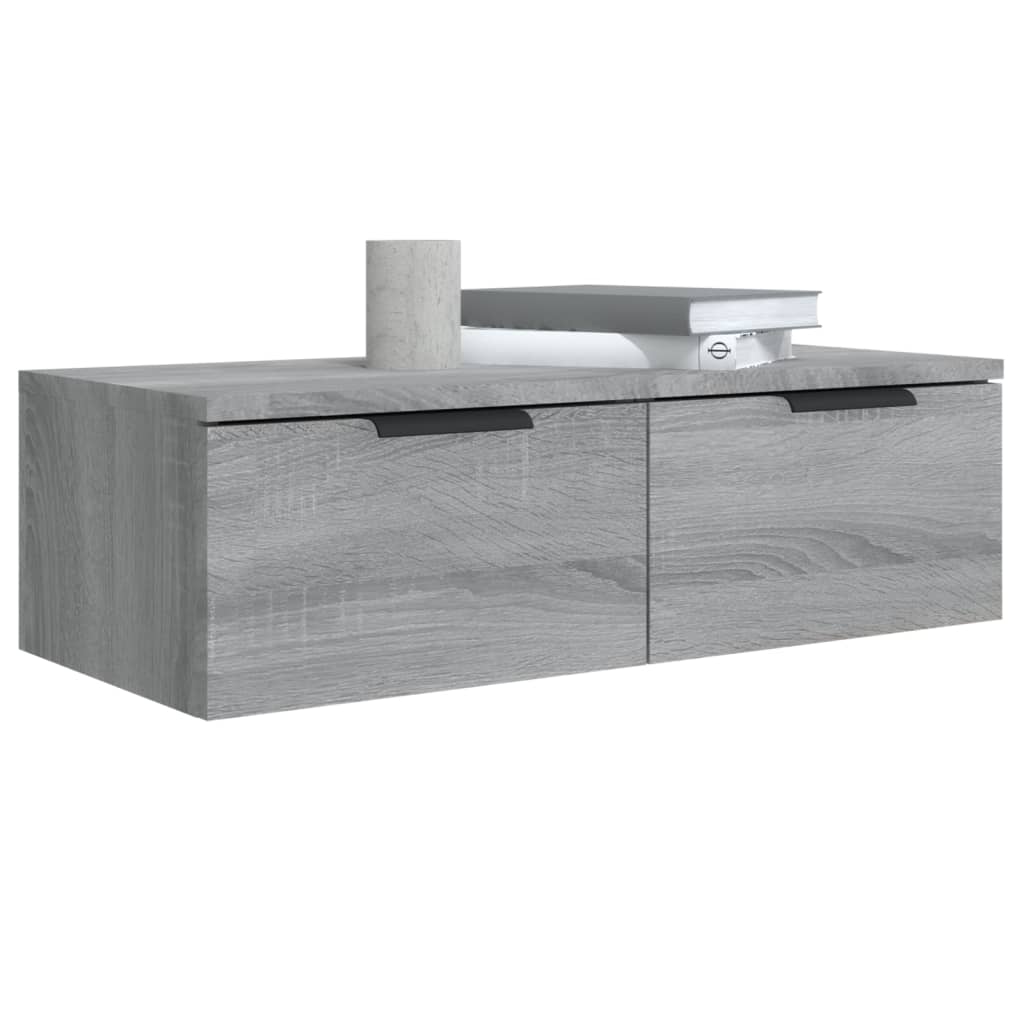 vidaXL Wall Cabinet Grey Sonoma 68x30x20 cm Engineered Wood