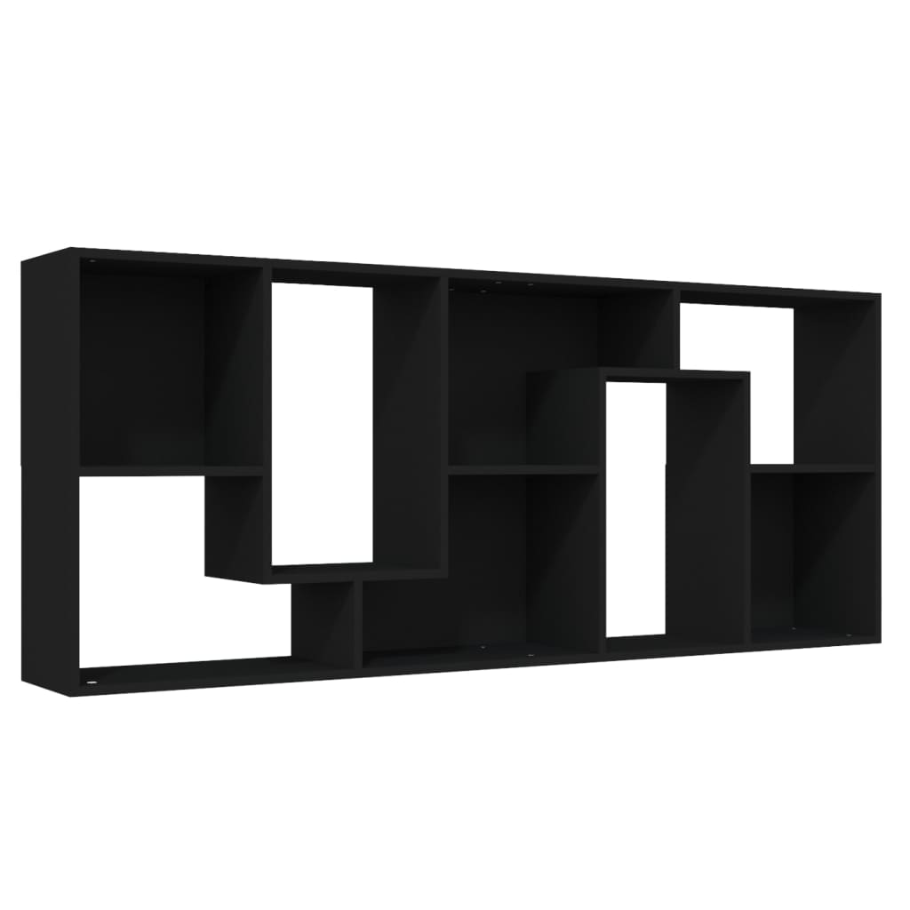 vidaXL Book Cabinet Black 67x24x161 cm Engineered Wood