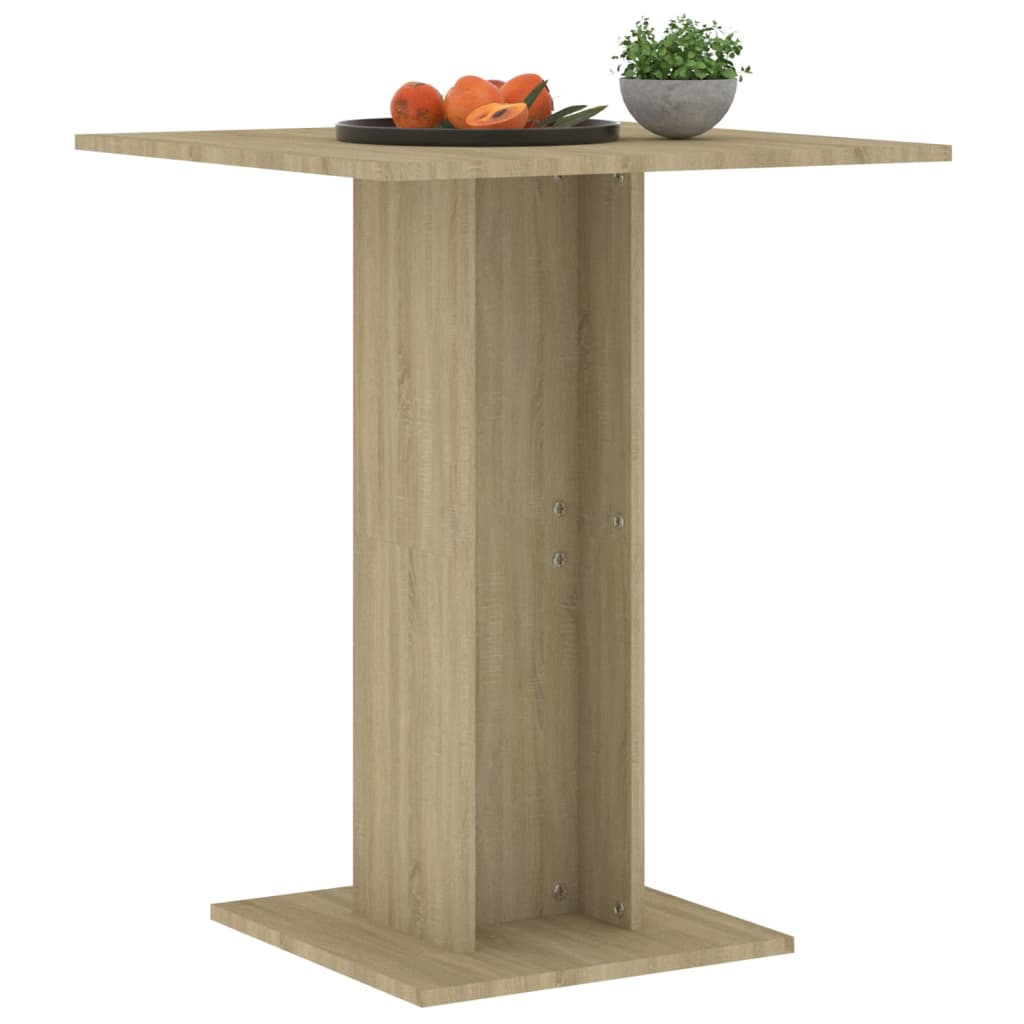vidaXL Bistro Table Sonoma Oak 60x60x75 cm Engineered Wood