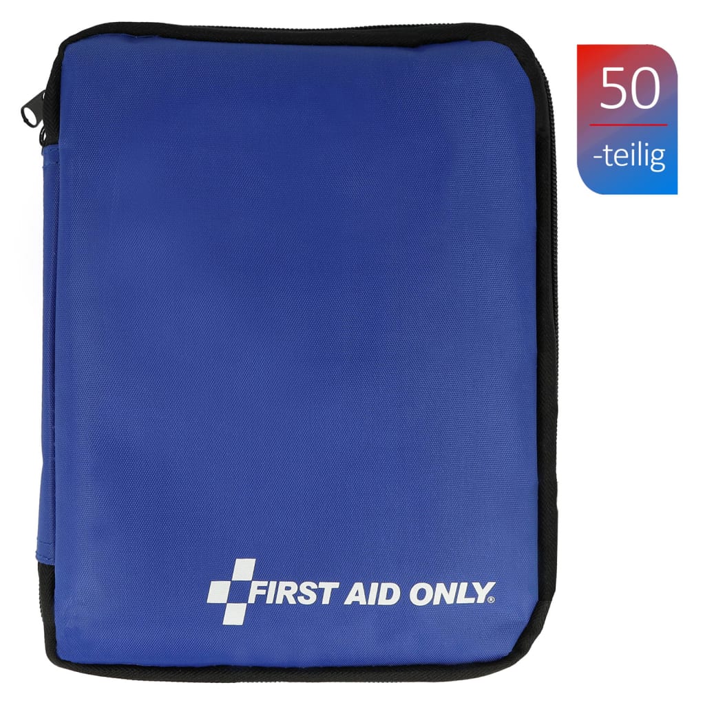 FIRST AID ONLY 50-Piece Emergency Zipcase Blue