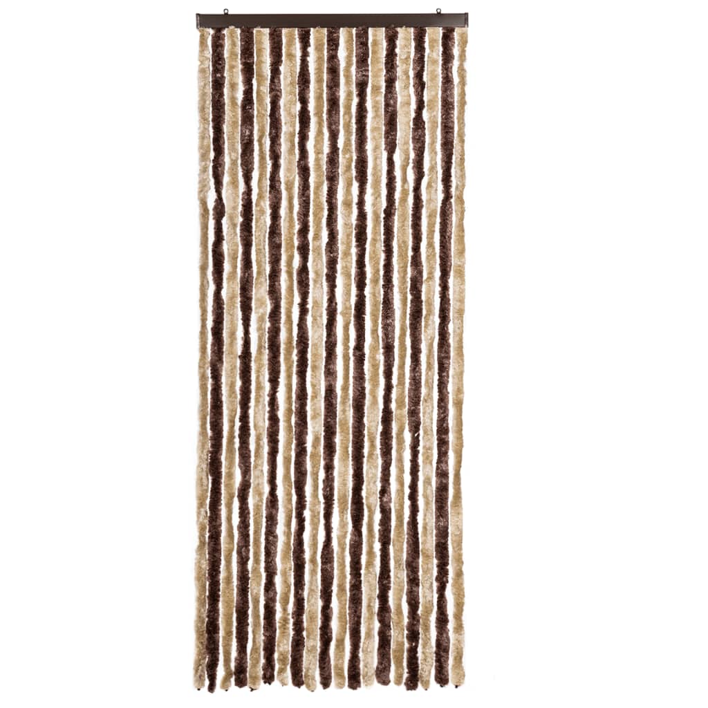 vidaXL Insect Curtain Beige and Light Brown 56x200 cm Chenille
