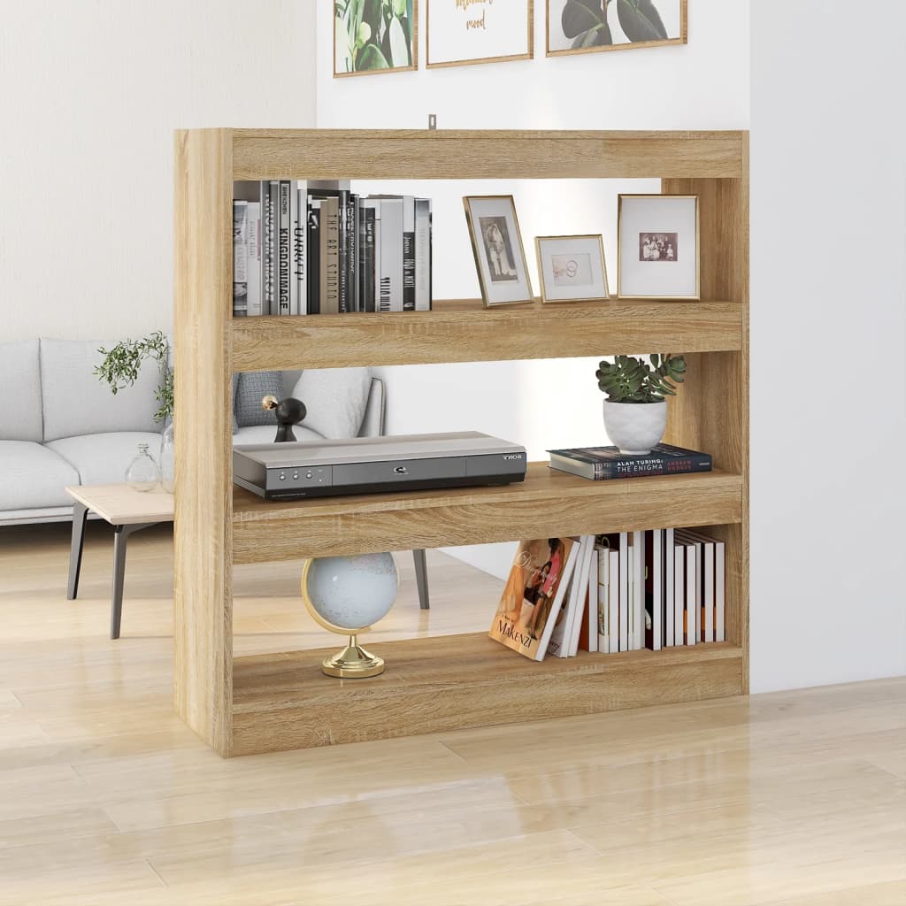 vidaXL Book Cabinet/Room Divider Sonoma Oak 100x30x103 cm