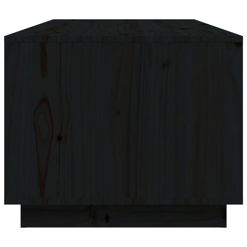 vidaXL Coffee Table Black 100x50x41 cm Solid Wood Pine
