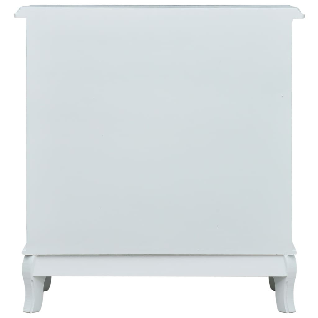 vidaXL Sideboard with 4 Drawers White and Grey 65.5x35x68 cm MDF