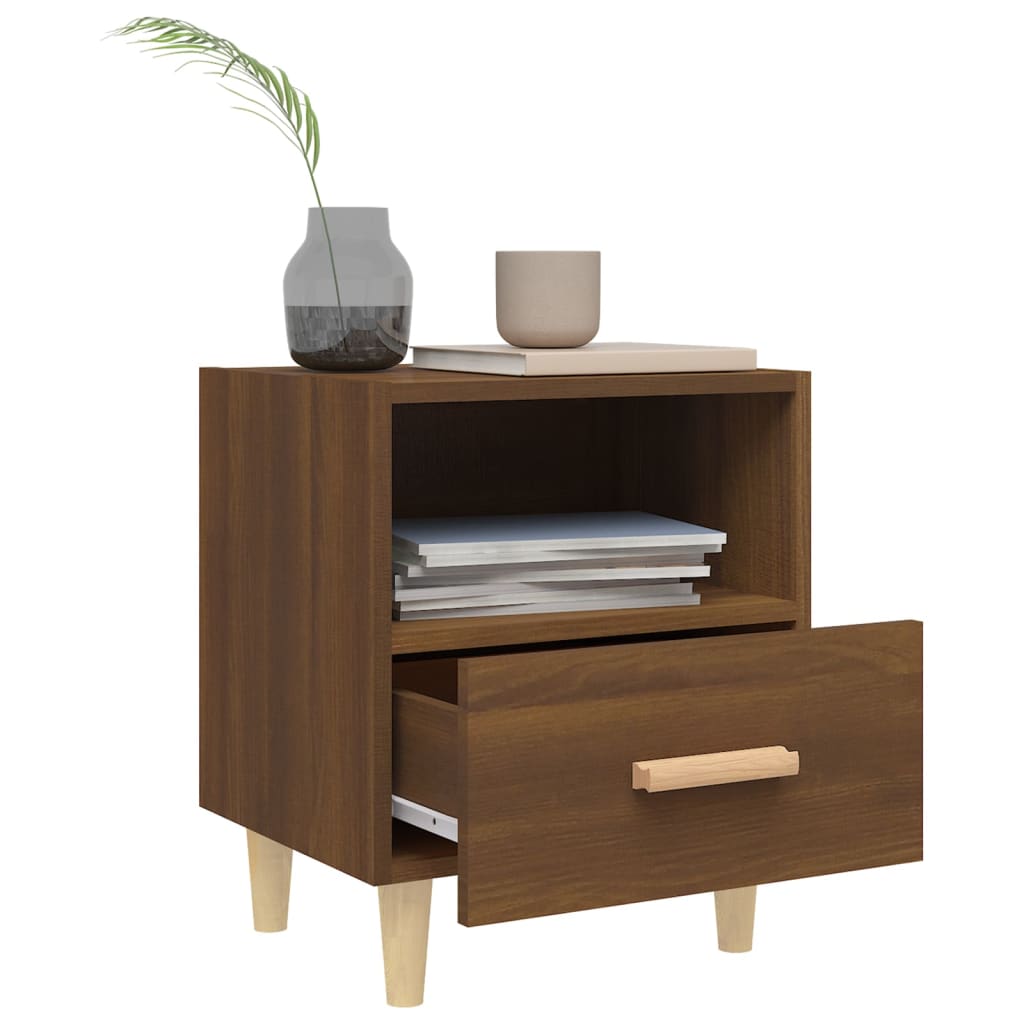 vidaXL Bedside Cabinet Brown Oak 40x35x47 cm