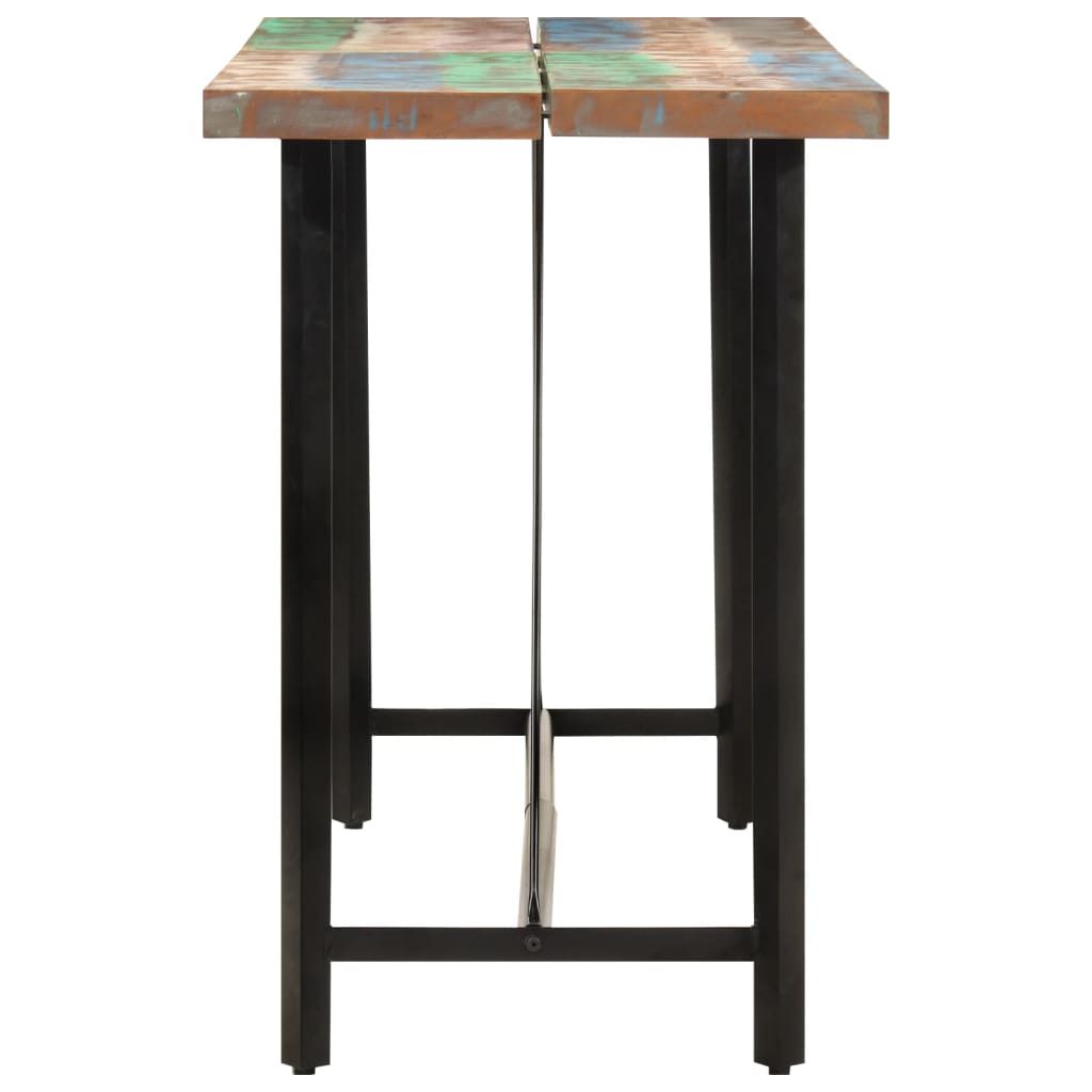 vidaXL Bar Table 150x70x107 cm Solid Wood Reclaimed and Iron