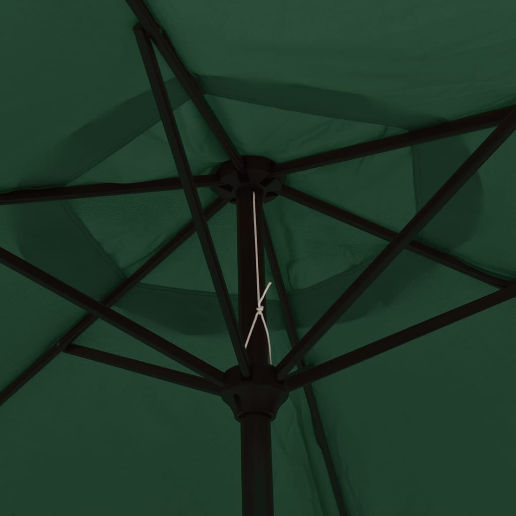 Parasol Green 3m Steel Pole