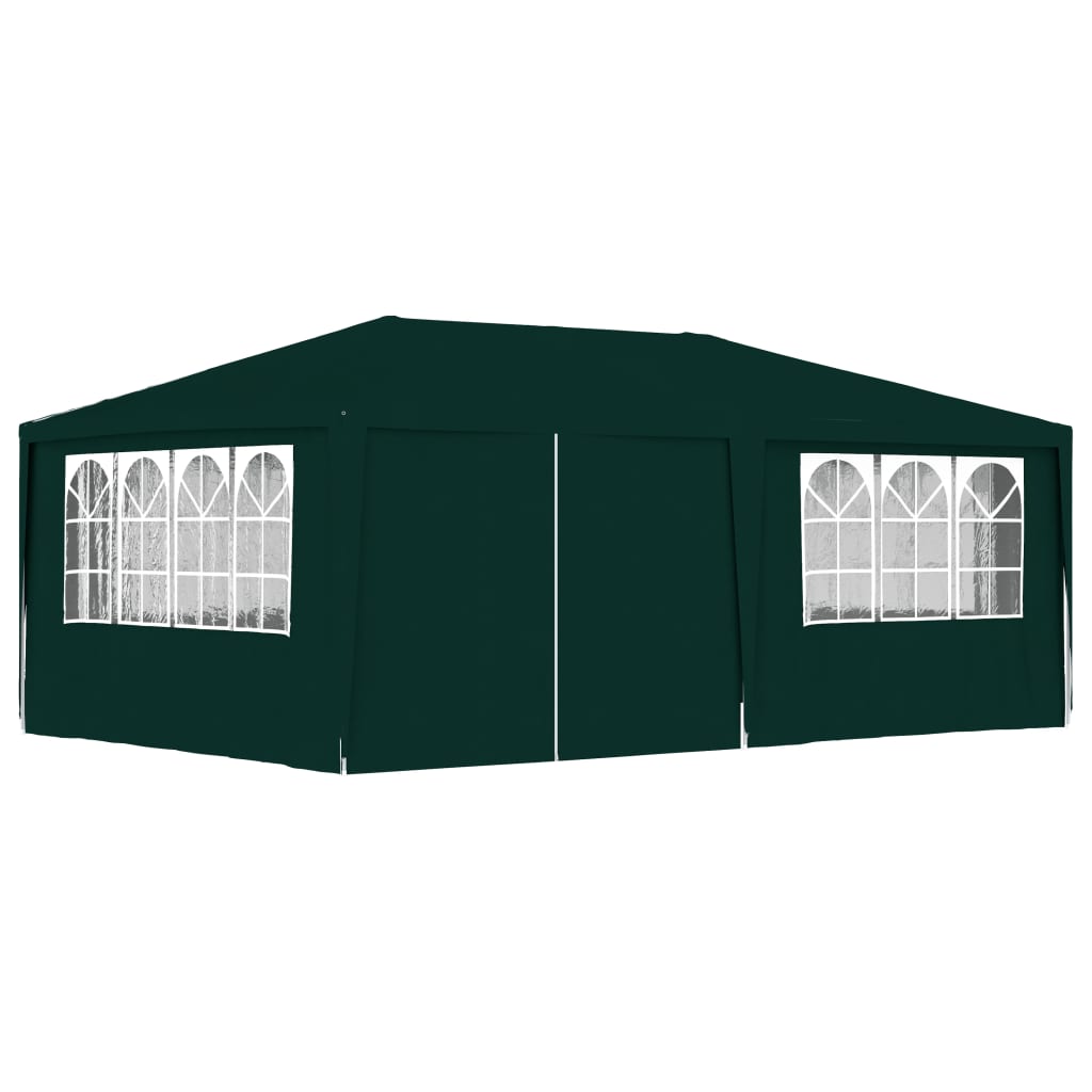 vidaXL Professional Party Tent with Side Walls 4x6 m Green 90 g/m?
