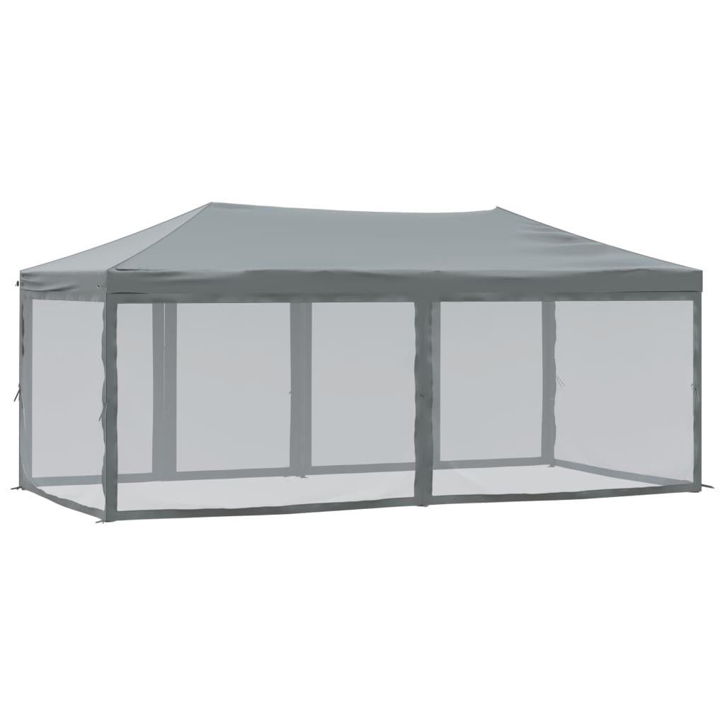 vidaXL Folding Party Tent with Sidewalls Anthracite 3x6 m