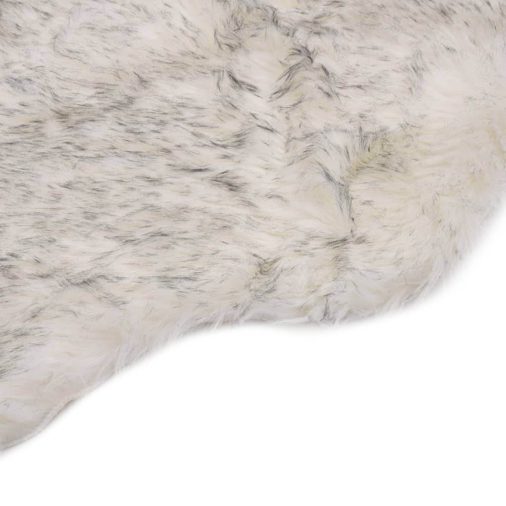 vidaXL Rug 60x90 cm Faux Sheep Leather Grey Melange