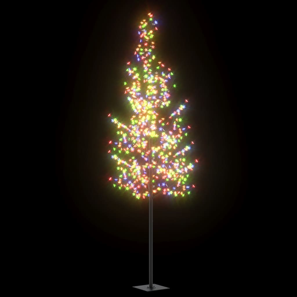 vidaXL Christmas Tree 600 LEDs Colourful Light Cherry Blossom 300 cm