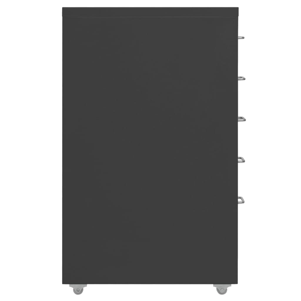 vidaXL Mobile File Cabinet Anthracite 28x41x69 cm Metal