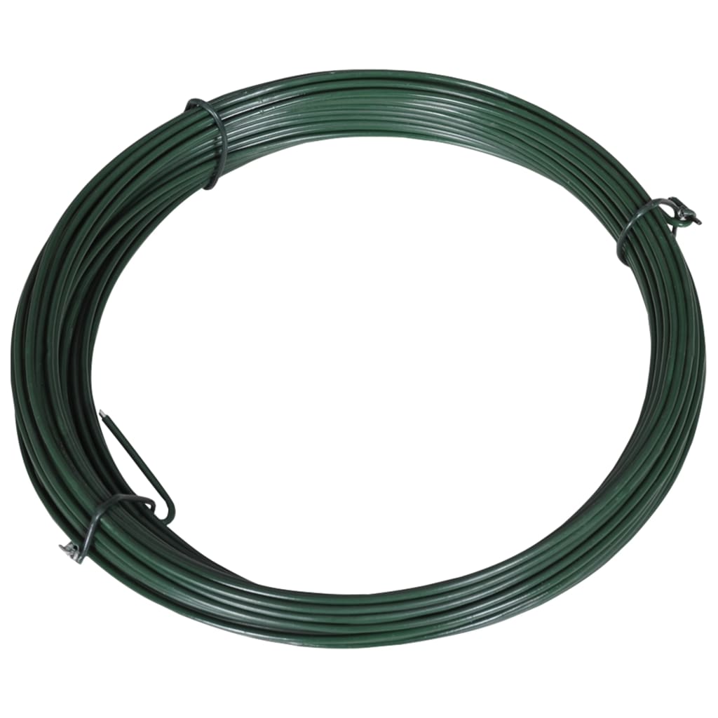 vidaXL Fence Binding Wire 25 m 1.4/2 mm Steel Green