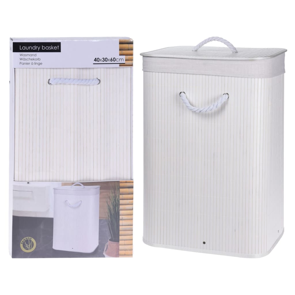 Bathroom Solutions Foldable Laundry Basket White