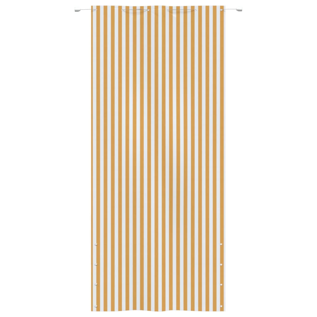 vidaXL Balcony Screen Yellow and White 120x240 cm Oxford Fabric