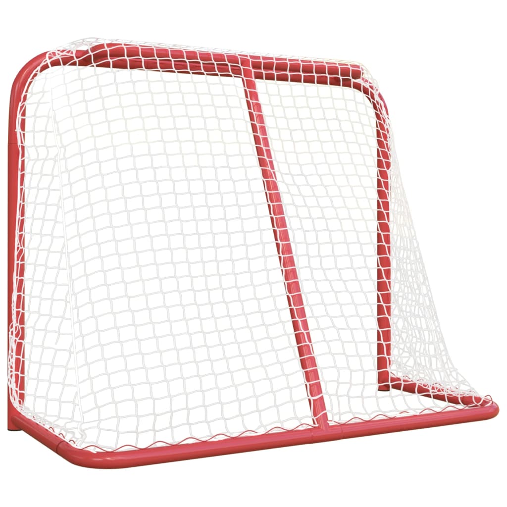 vidaXL Hockey Goal Red and White 183x71x122 cm Polyester