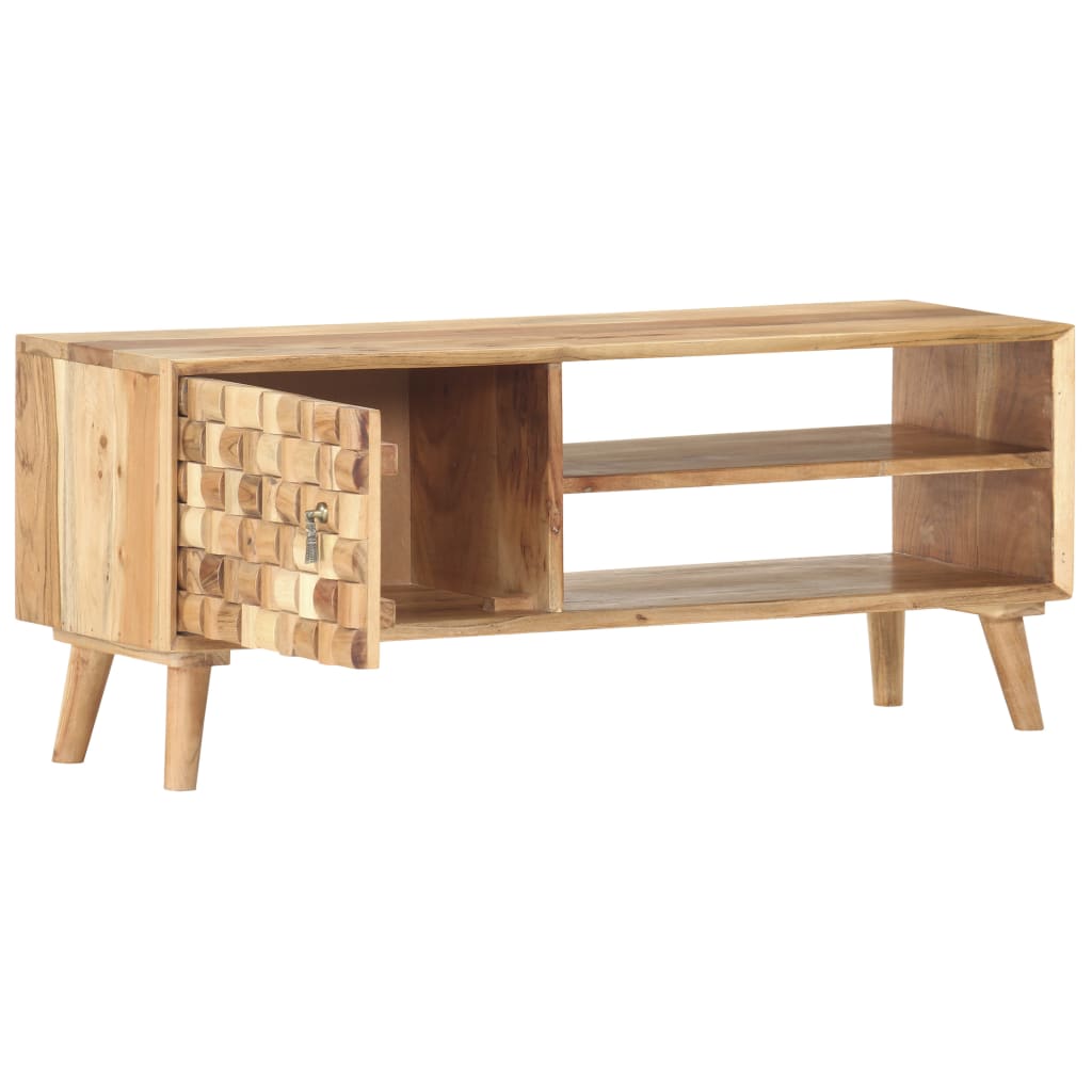 vidaXL TV Cabinet 100x35x40 cm Solid Acacia Wood