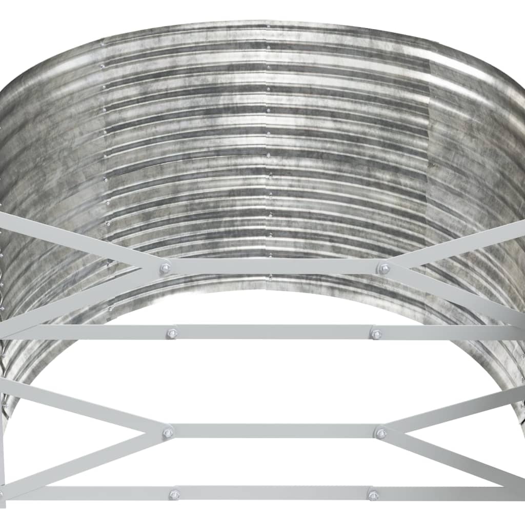 vidaXL Garden Raised Bed Powder-coated Steel 396x100x68 cm Silver