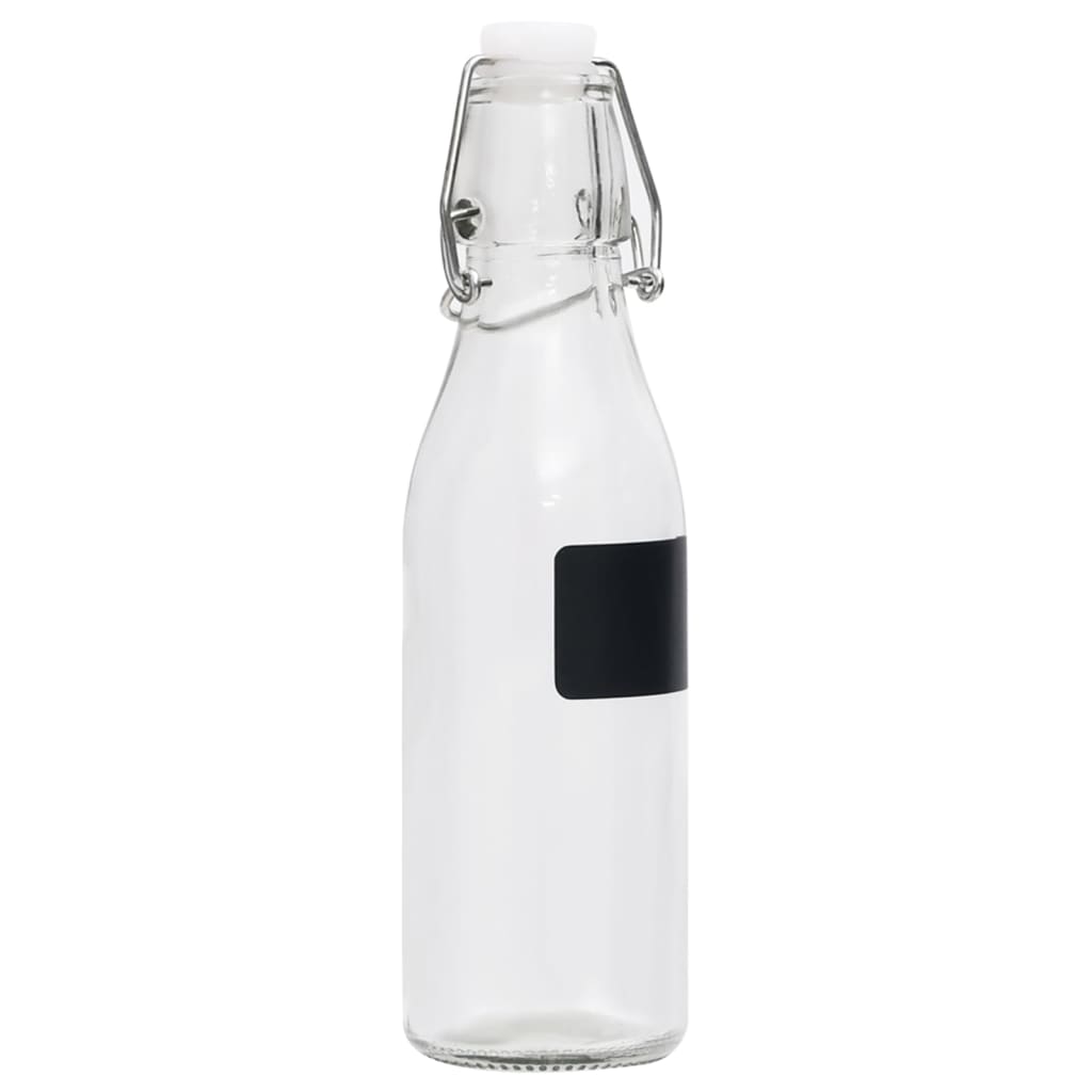 vidaXL Glass Bottles with Clip Closure 12 pcs Round 250 ml