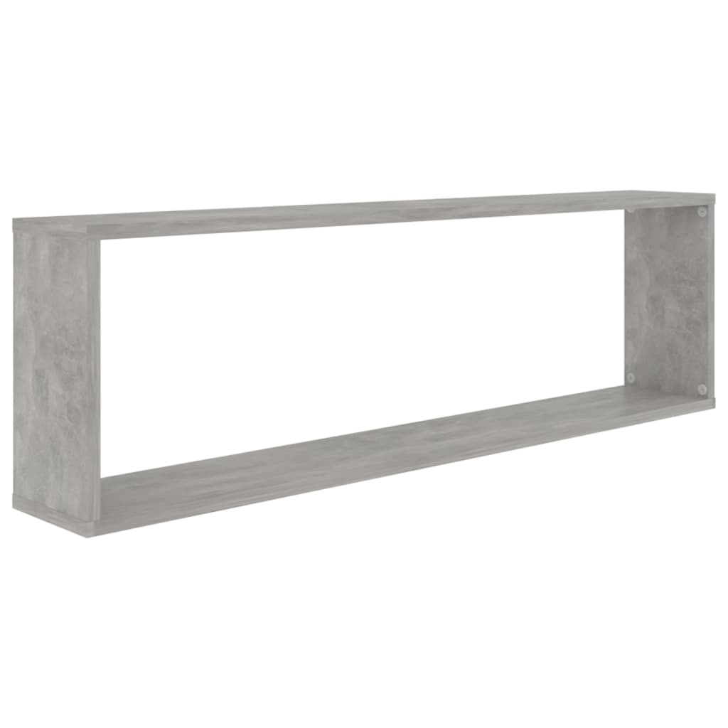 vidaXL Wall Cube Shelf 6 pcs Concrete Grey 100x15x30 cm Engineered Wood