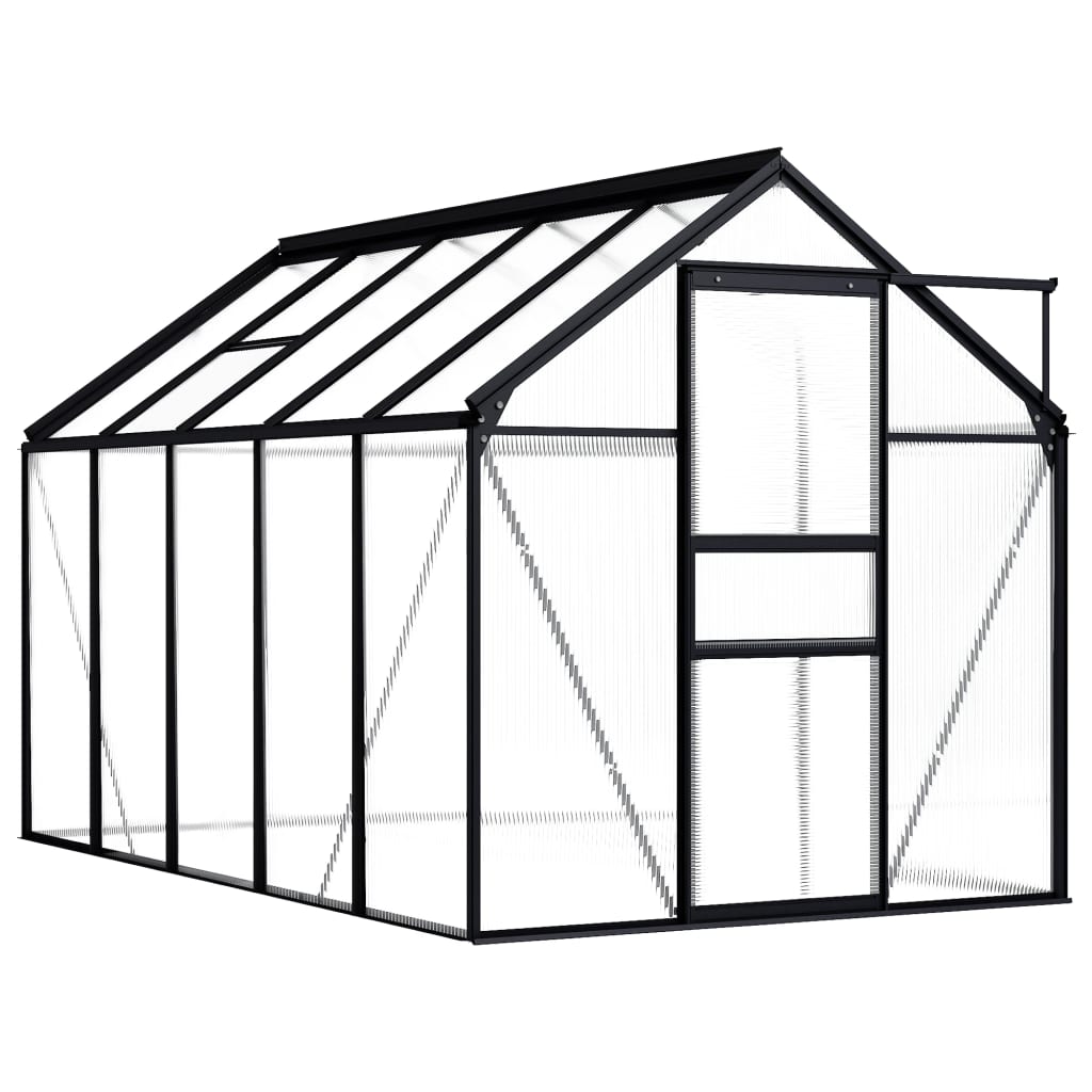 vidaXL Greenhouse Anthracite Aluminium 5.89 m²