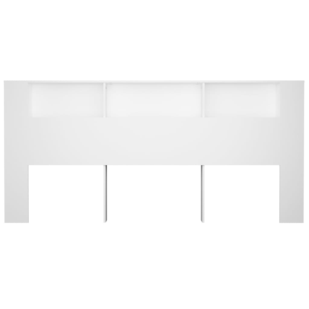 vidaXL Headboard Cabinet White 220x18.5x104.5 cm