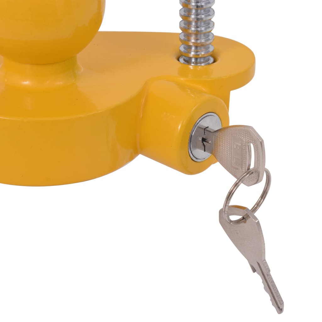 vidaXL Trailer Lock with 2 Keys Steel and Aluminium Alloy Yellow