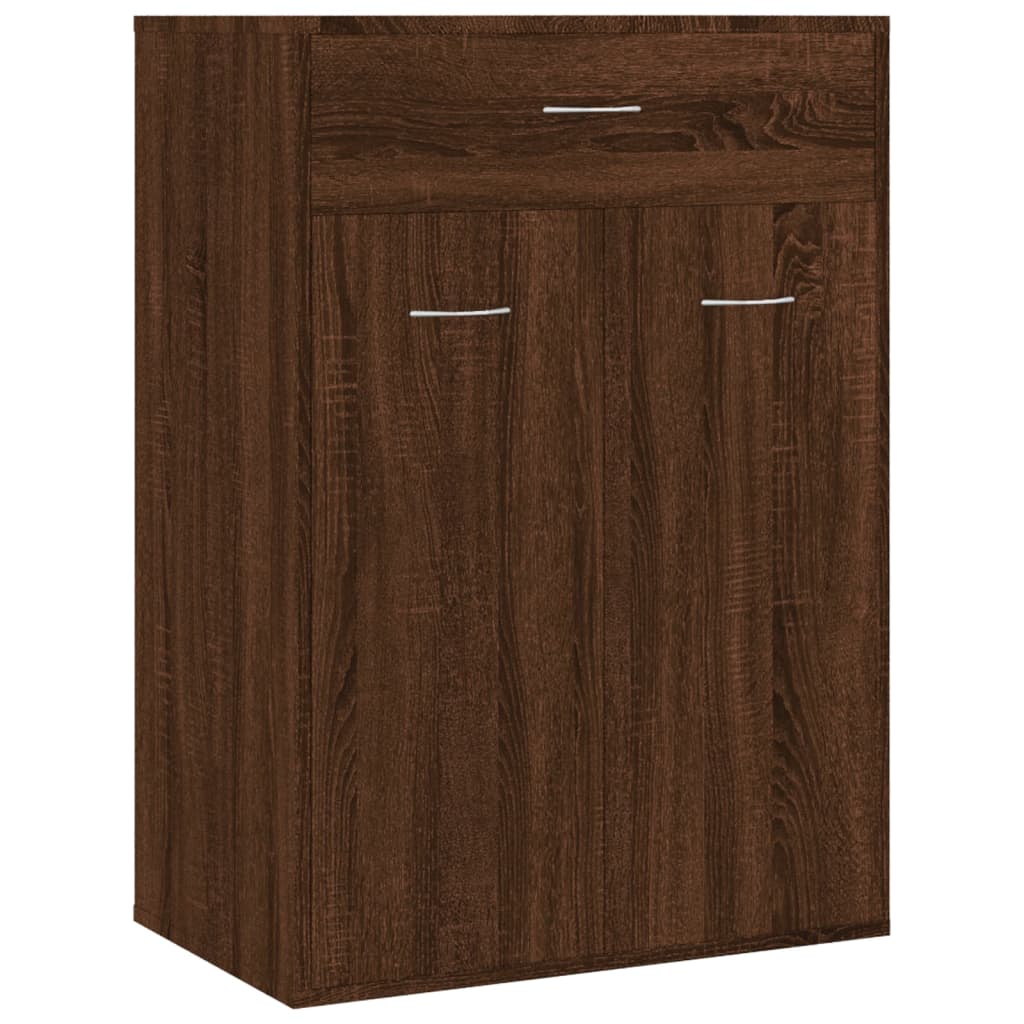 vidaXL Shoe Cabinet Brown Oak 60x35x84 cm Engineered Wood