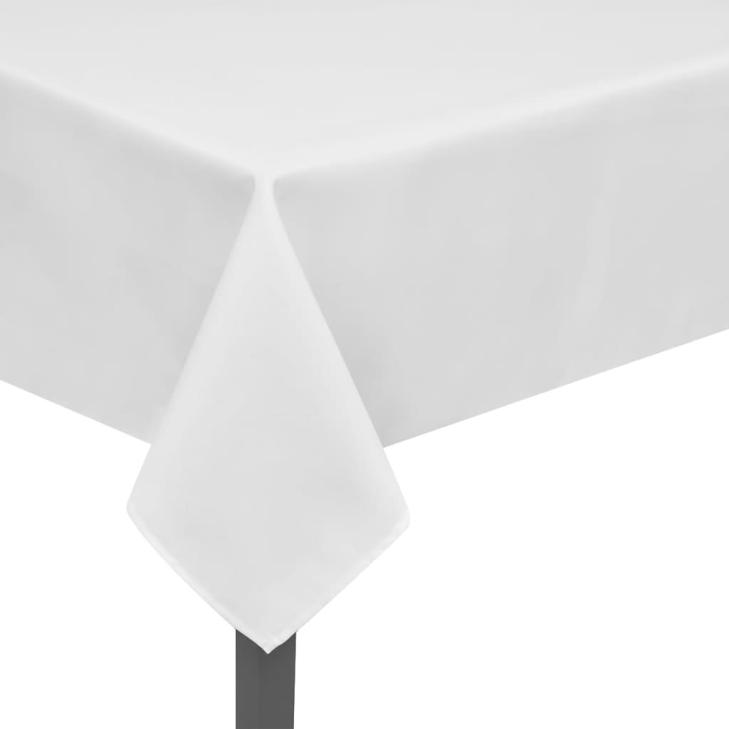 5 Tablecloths White 170 x 130 cm