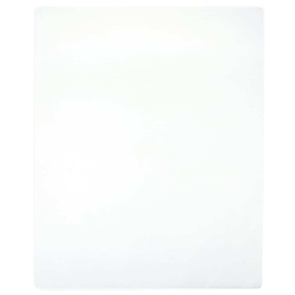 vidaXL Jersey Fitted Sheet White 140x200 cm Cotton