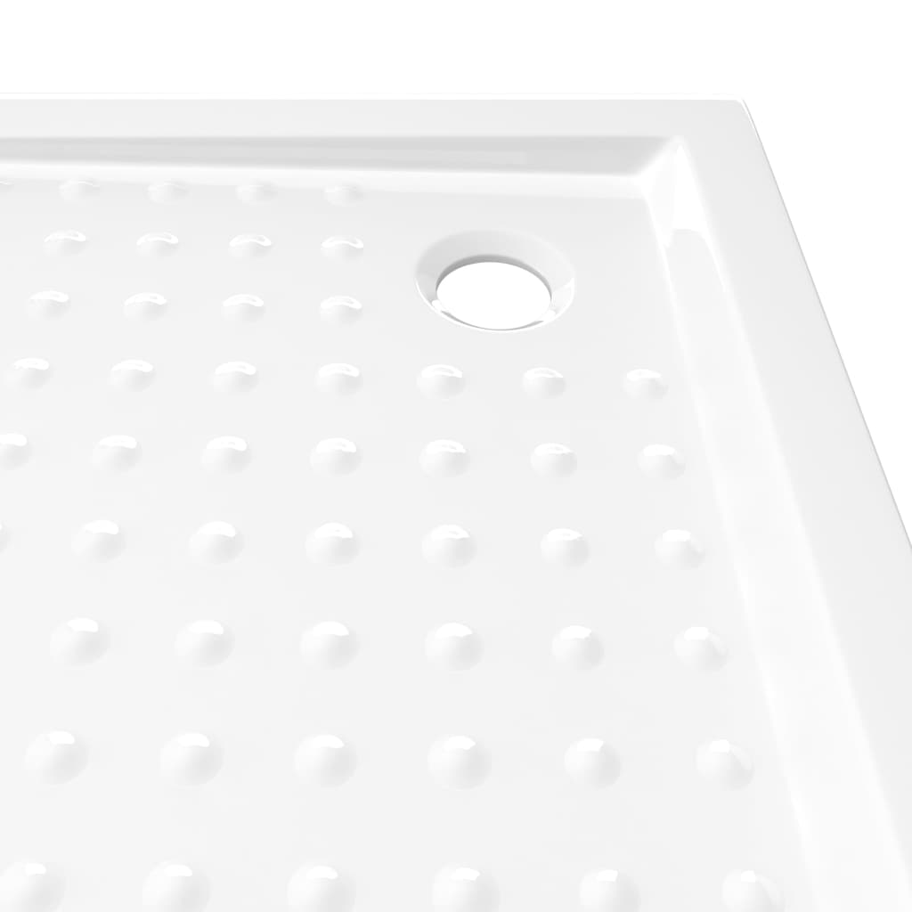 vidaXL Shower Base Tray with Dots White 90x90x4 cm ABS