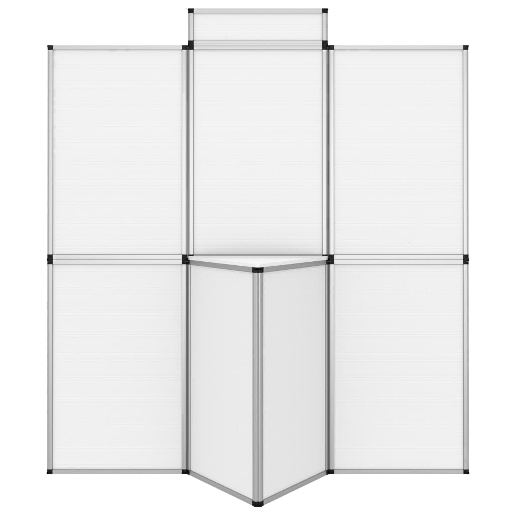 vidaXL 8-Panel Folding Exhibition Display Wall 181x200 cm White