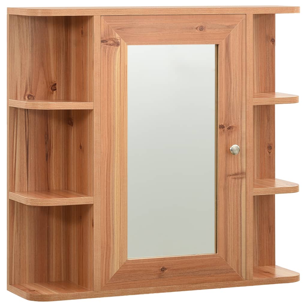 vidaXL Bathroom Mirror Cabinet Oak 66x17x63 cm MDF