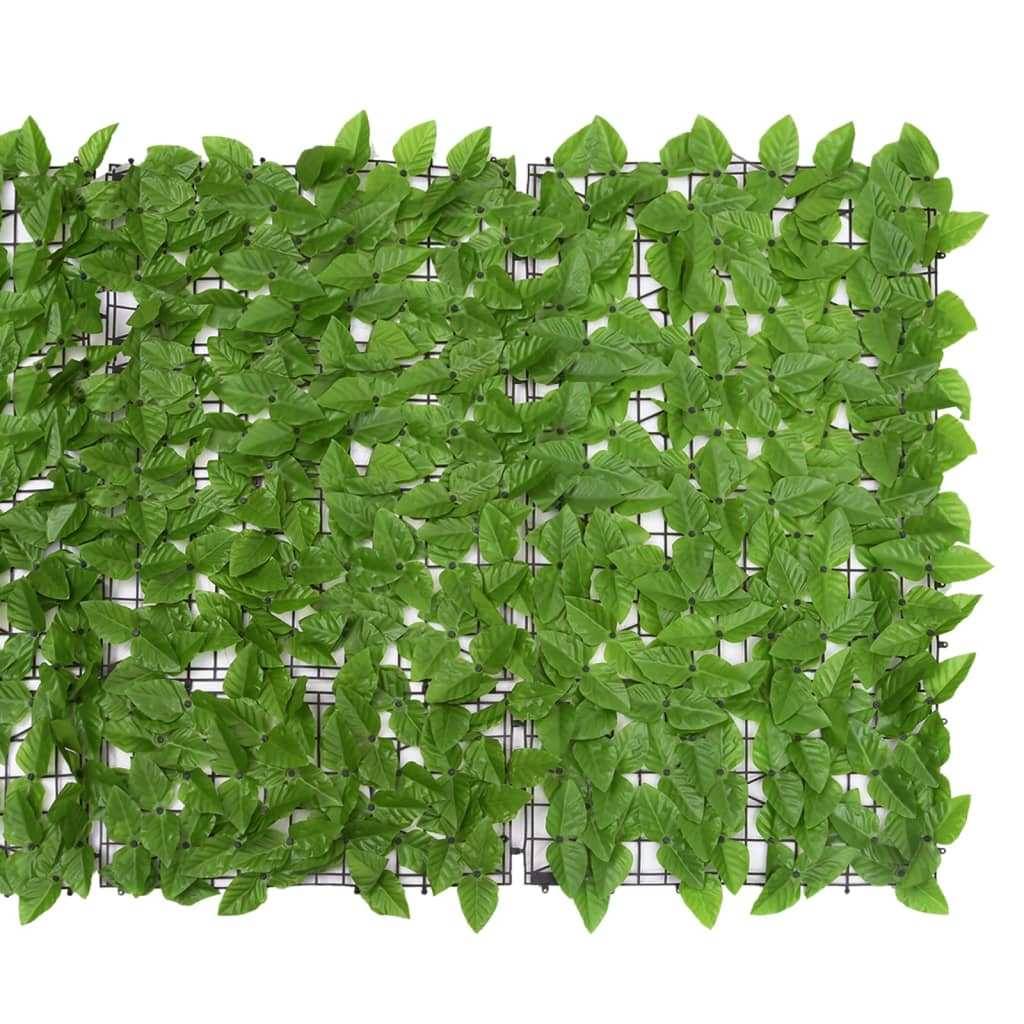 vidaXL Balcony Screen with Green Leaves 400x100 cm