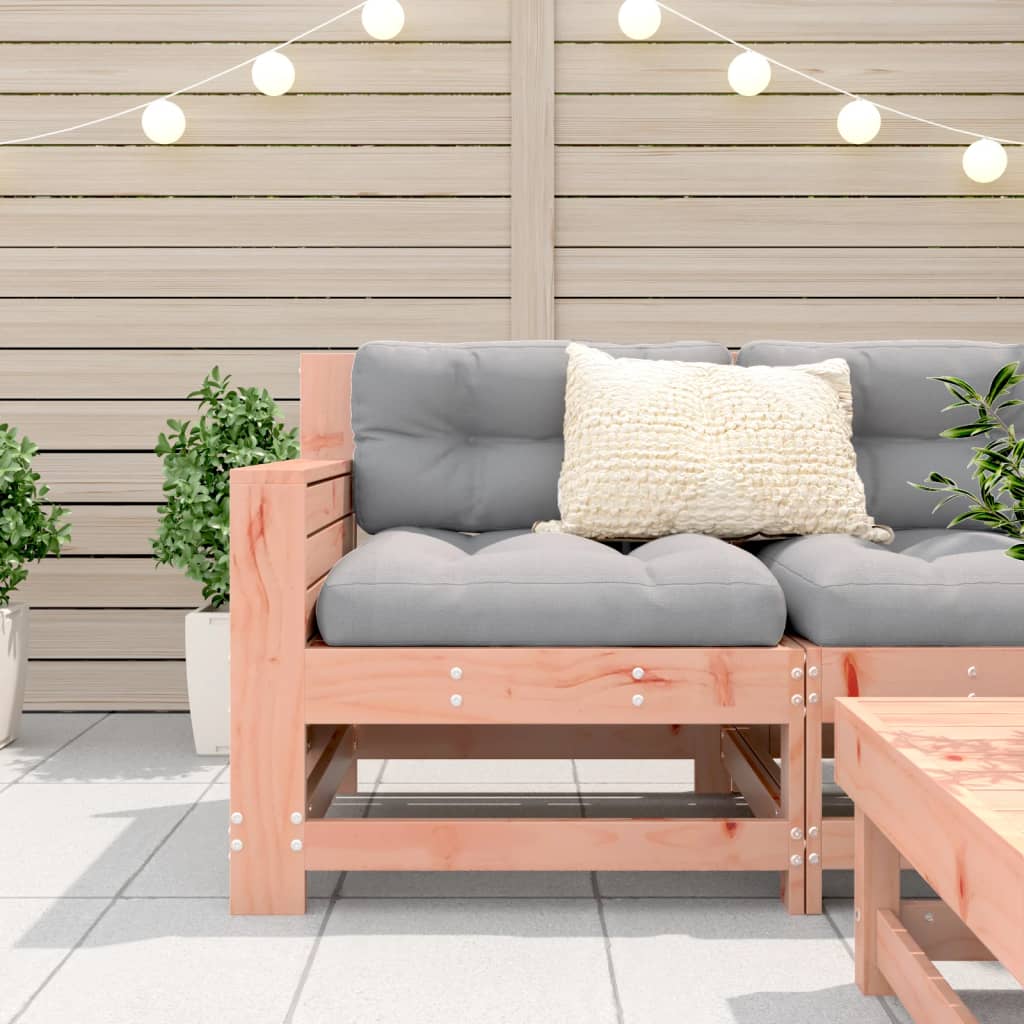 vidaXL Garden Armrest Sofa with Cushion Solid Wood Douglas