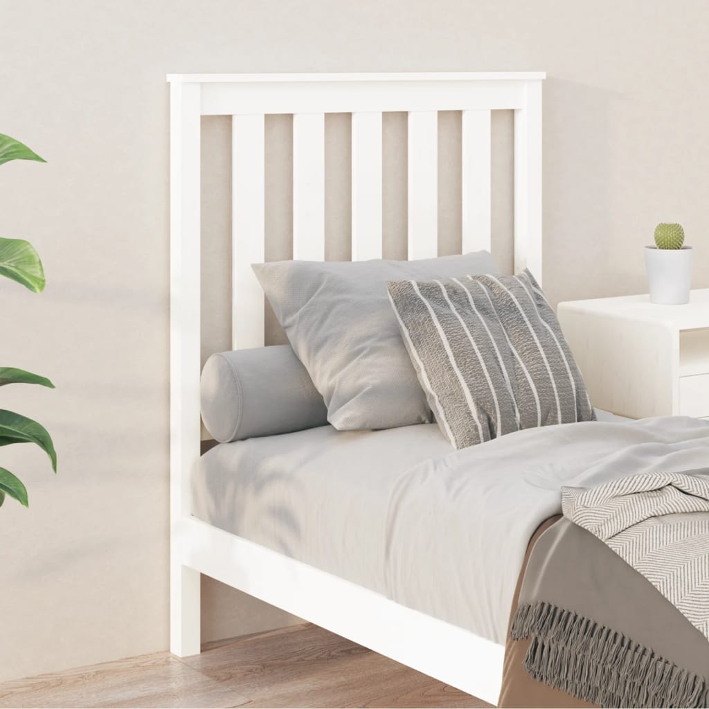 vidaXL Bed Headboard White 81x6x101 cm Solid Wood Pine