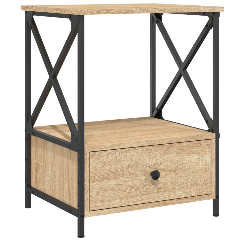 vidaXL Bedside Table Sonoma Oak 50x41x65 cm Engineered Wood