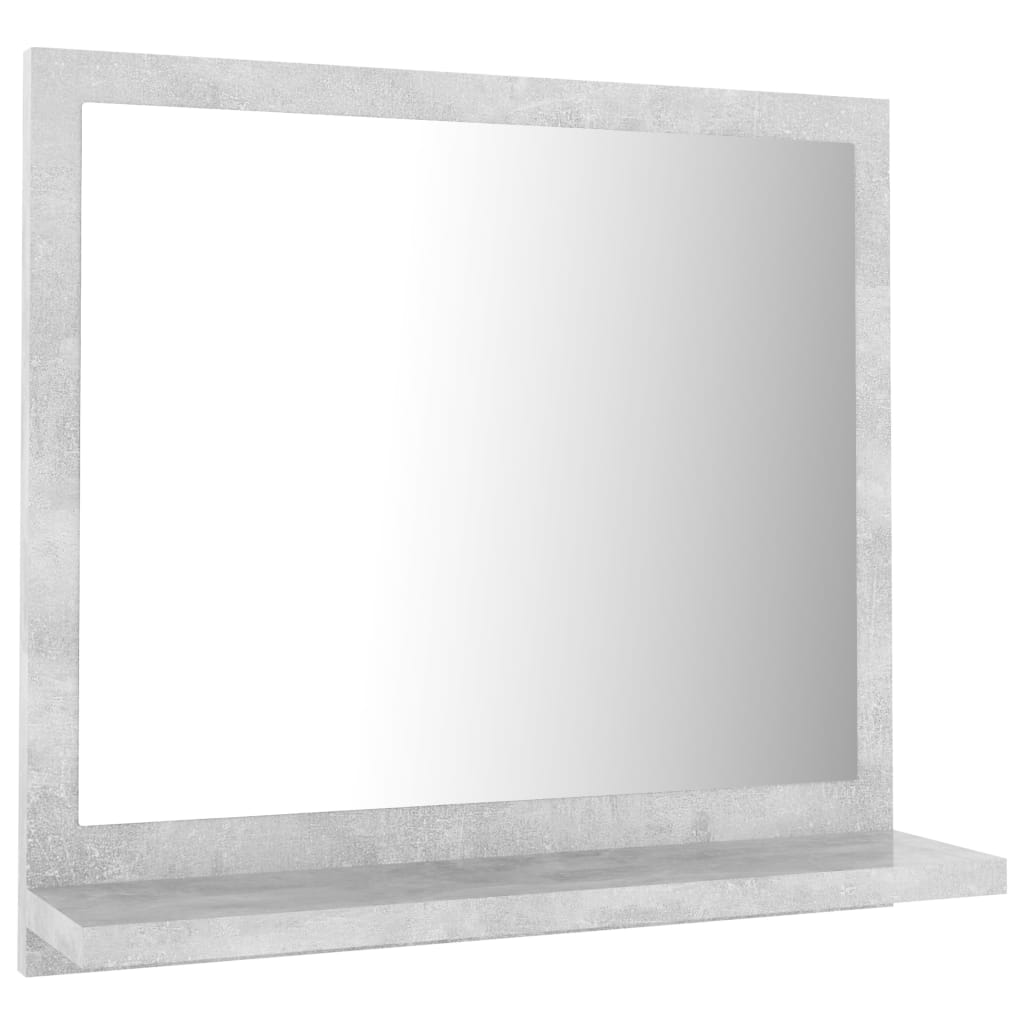vidaXL Bathroom Mirror Concrete Grey 40x10.5x37 cm Engineered Wood