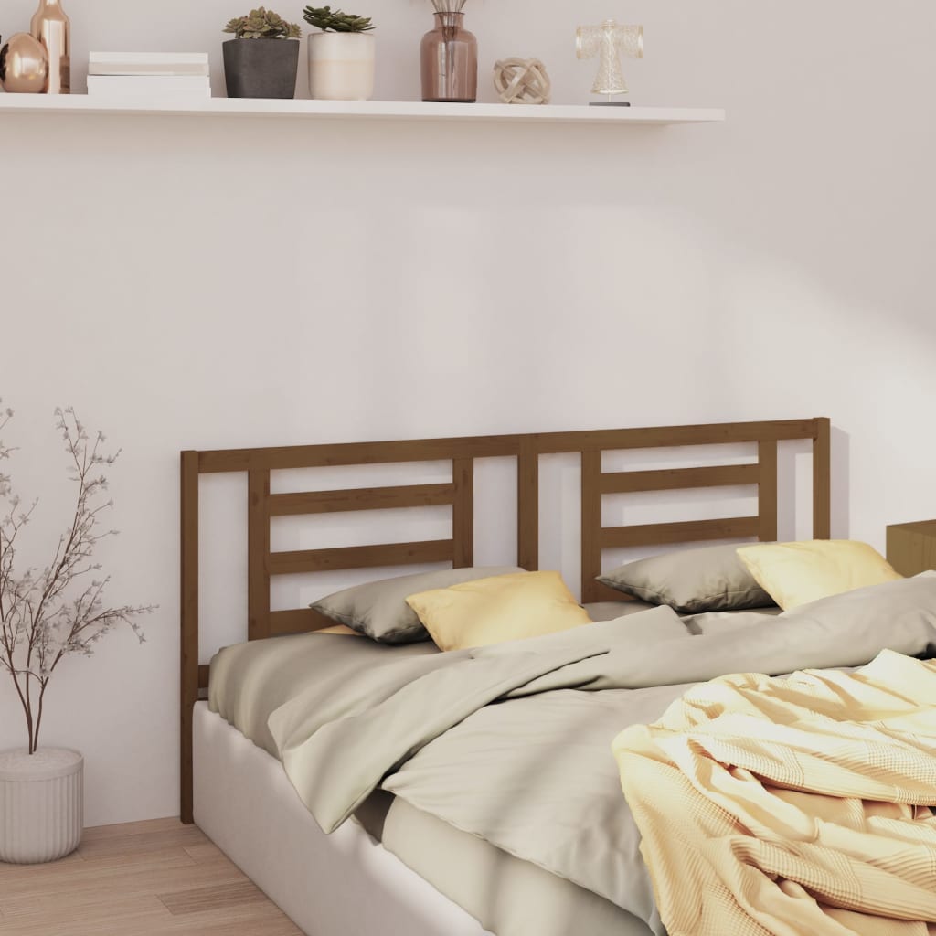 vidaXL Bed Headboard Honey Brown 156x4x100 cm Solid Pine Wood