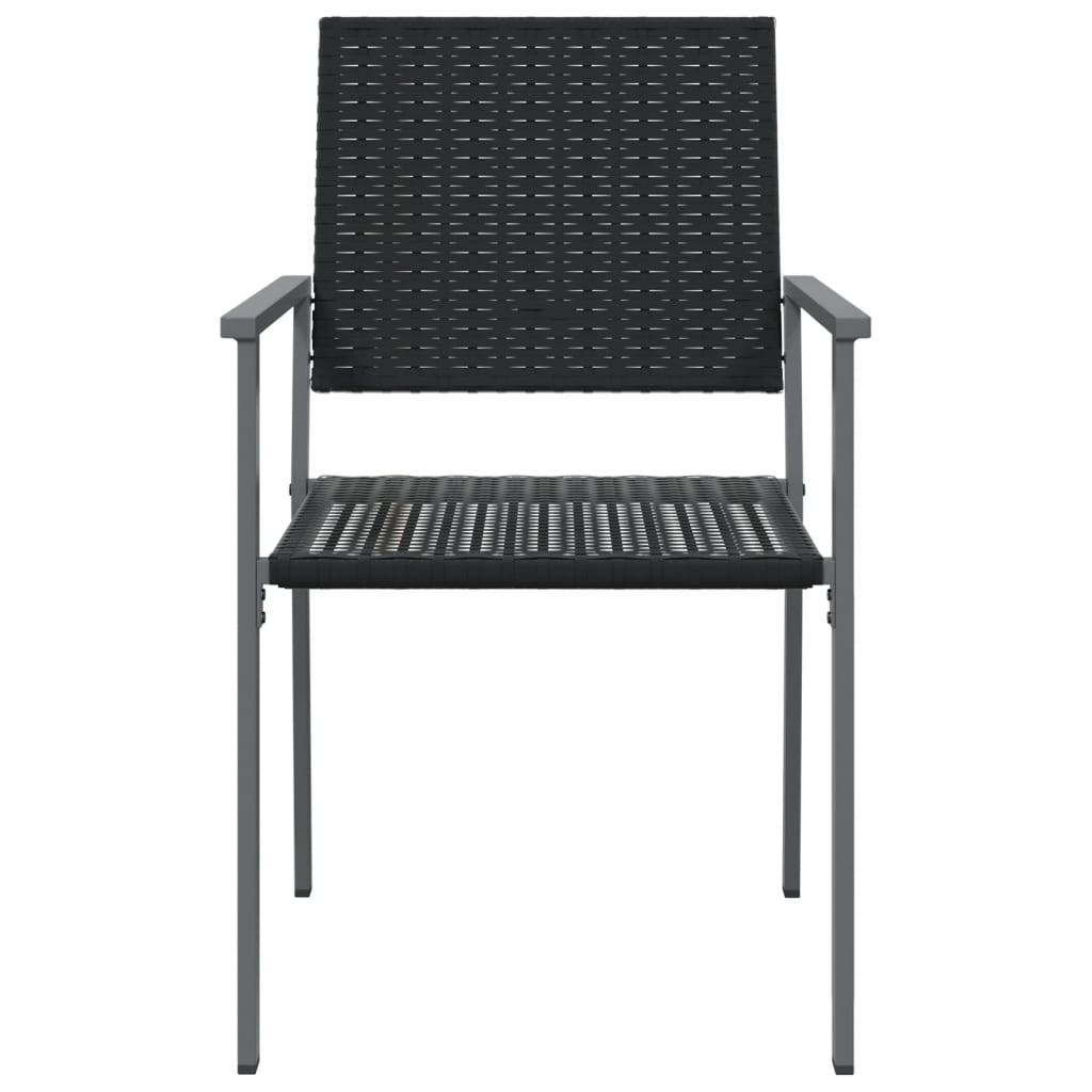 vidaXL Garden Chairs 4 pcs Black 54x62.5x89 cm Poly Rattan