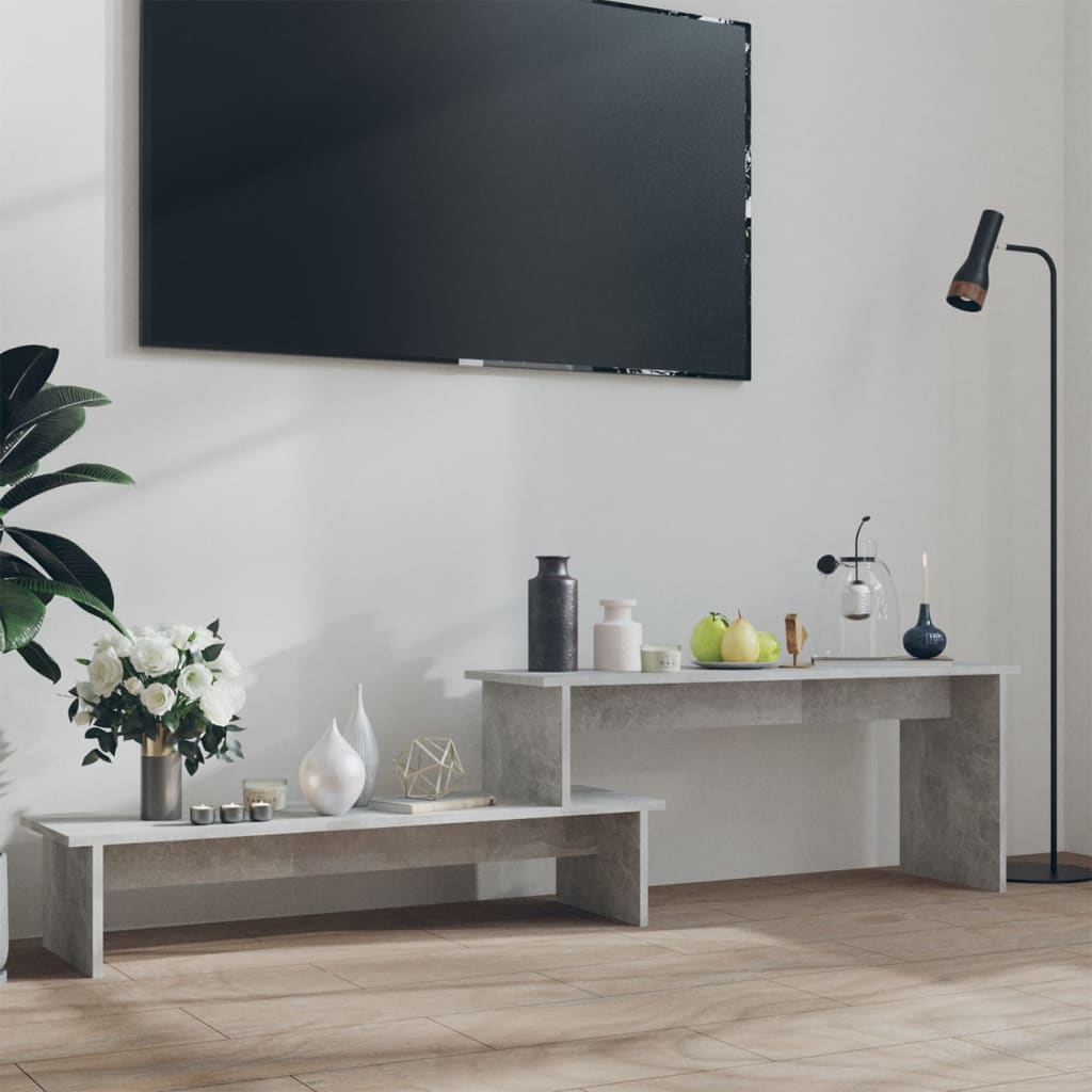 vidaXL TV Cabinet Concrete Grey 180x30x43 cm Engineered Wood