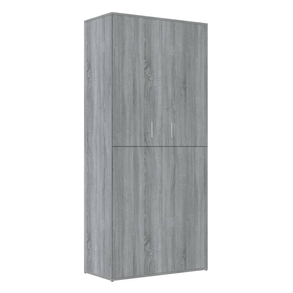 vidaXL Shoe Cabinet Grey Sonoma 80x39x178 cm Engineered Wood