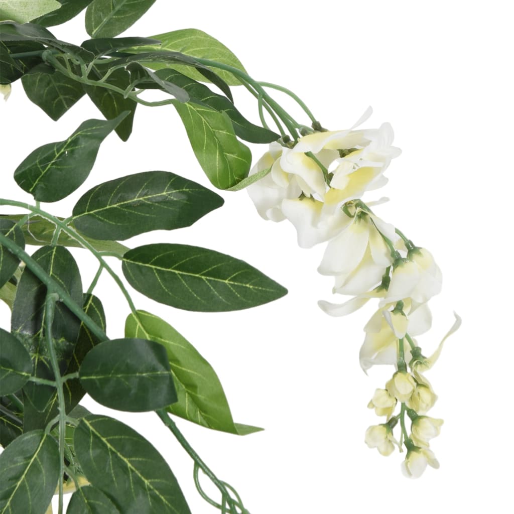 vidaXL Artificial Wisteria Tree 560 Leaves 80 cm Green and White