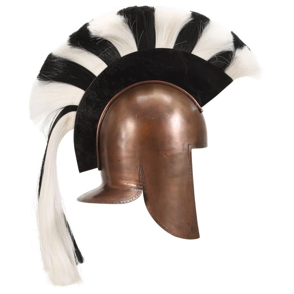 vidaXL Greek Warrior Helmet Antique Replica LARP Copper Steel