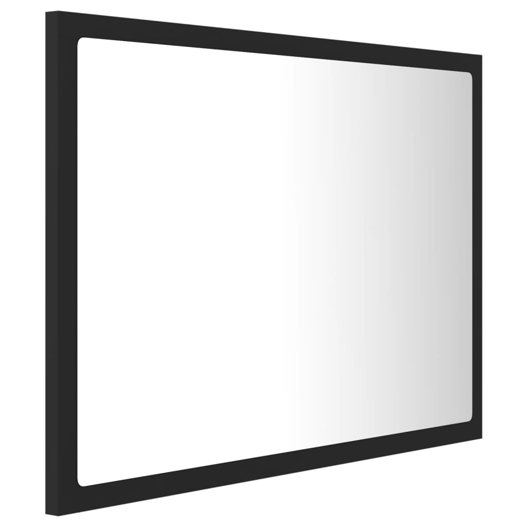 vidaXL LED Bathroom Mirror Grey 60x8.5x37 cm Acrylic