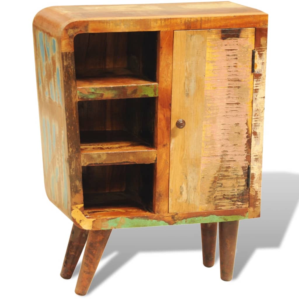 vidaXL Reclaimed Cabinet Solid Wood with 1 Door Vintage